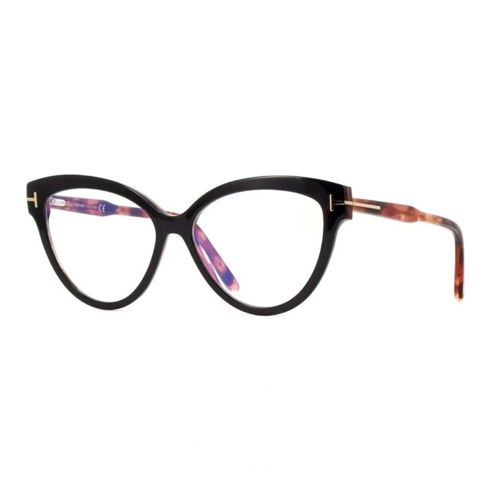 NEW TOM FORD EYEGLASSES BLACK/HAVANA WOMEN CAT EYE EYEWEAR